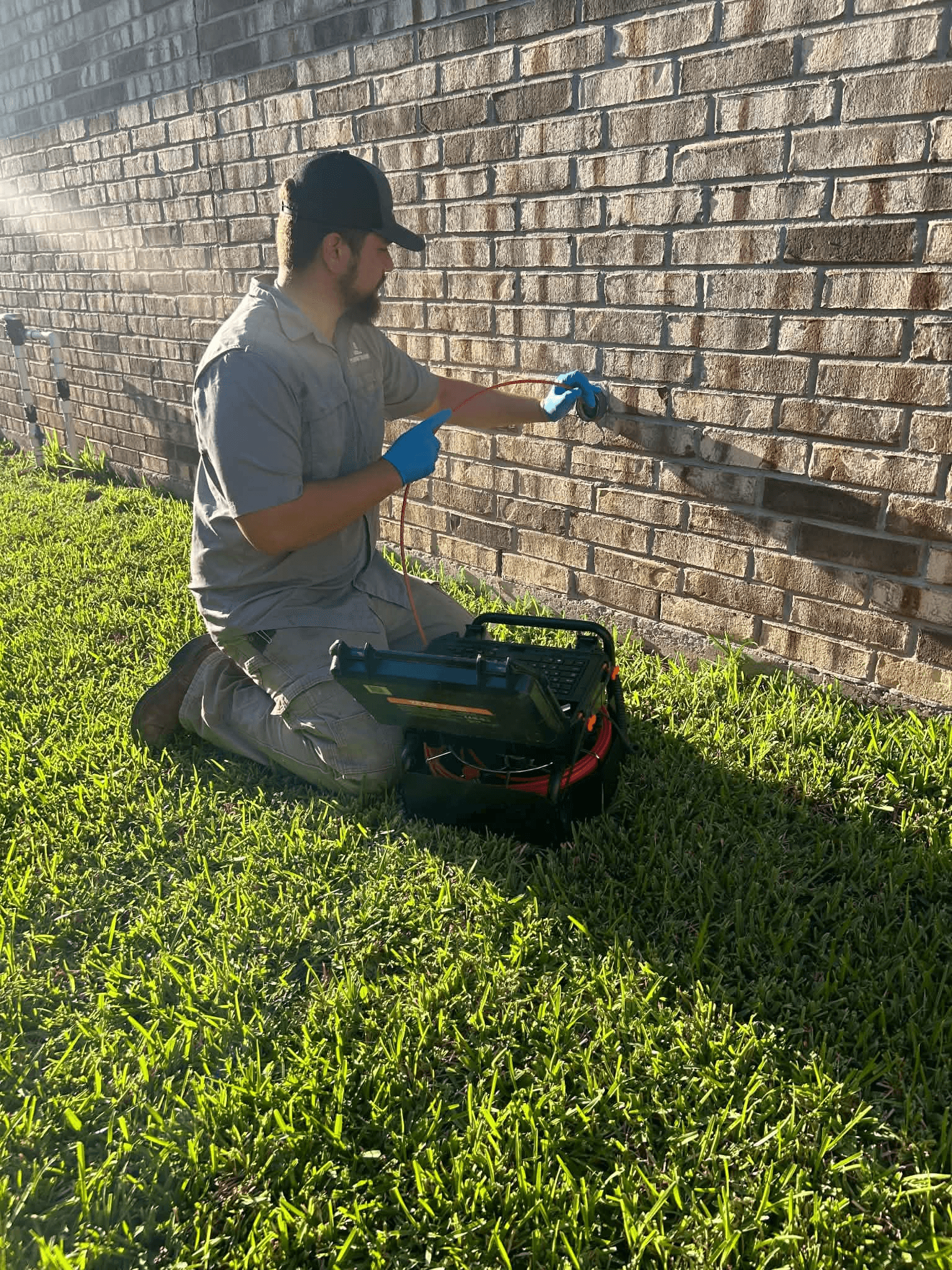 Plumbing project - Main sewer line camera inspection field work